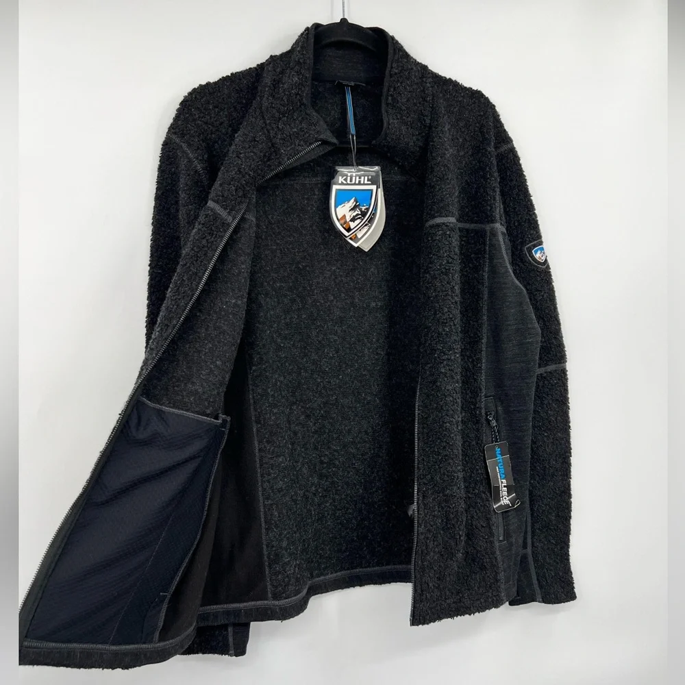 🆕 NWT KÜHL Naturafleece FZ Fleece Jacket Wool Blend Zip Closure Pockets Sz Large - Picture 6 of 14
